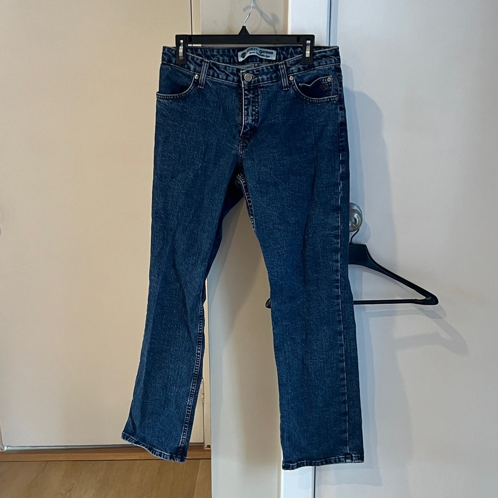 Women’s Harley Davidson bootcut Blue Jeans size 10